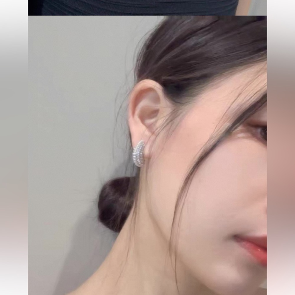Swarovski Sublima drop earrings Minimalist Stud Earrings with Gemstone